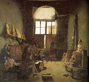 Leon-Matthieu Cochereau Interior of the Studio of David china oil painting reproduction